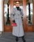 Пальто женское двубортное светло-серое 130 см.