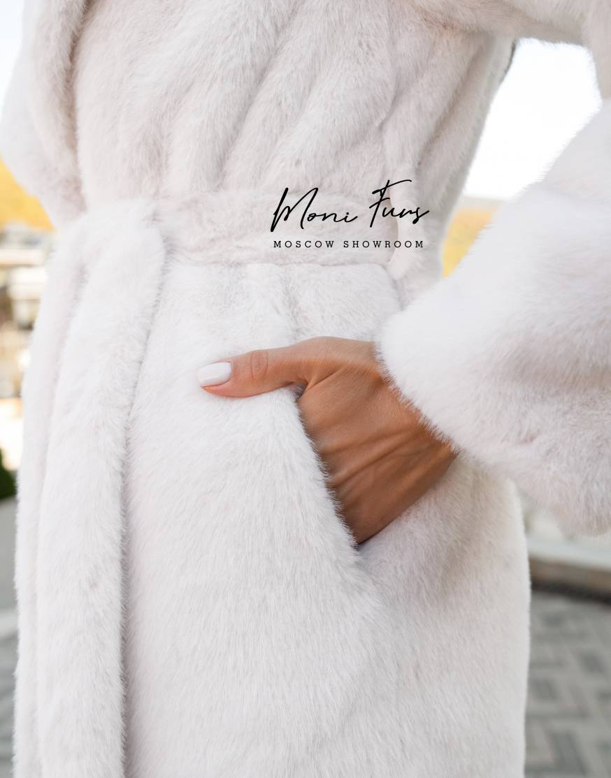 Экошуба укороченная в оттенке айвори