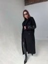 Двубортное премиальное пальто демисезонное "чёрное" 115 см. Двубортное премиальное пальто демисезонное "чёрное" 115 см.