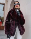 Экошуба в оттенке "бордо" 65 см.