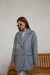 Пальто-пиджак премиальное (шерсть ламы) укороченное "пепельно-серый" 80 см.