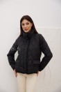 Куртка женская черная стеганная 60 см.