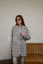 Пальто-пиджак укороченное "серая клетка" 80 см.