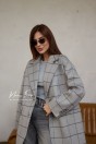 Пальто-пиджак укороченное "серая клетка" 80 см.