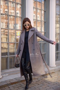 Пальто тренч демисезонное "светло коричневое" 115 см.