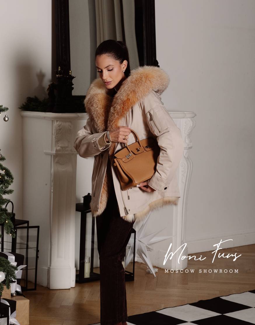 Женская бежeвая парка 70 см