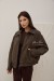  Куртка-бомбер женская коричневая 58 см