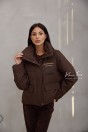 Куртка женская стеганная коричневая 60 см. Куртка женская стеганная коричневая 60 см.