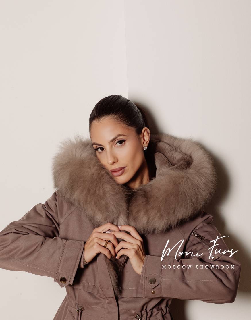 Парка мокко с мехом песца тор тор 70 см.